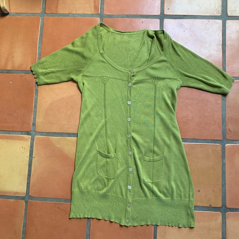 Women's Green Knit Cardigan size L
